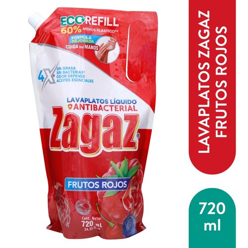 Lavaplatos Zagaz líquido frutos rojos -720 ml