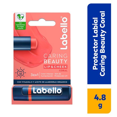 Labial Labello Caring Beauty Coral - 4 g