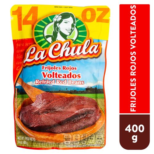 La Chula Frijoles Rojos Volteados  14 Oz