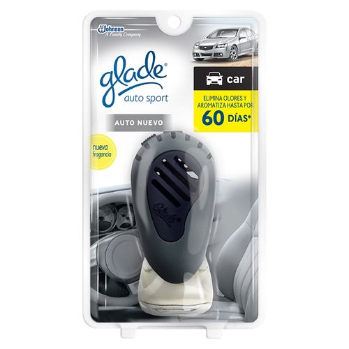 Aromatizante Para Auto Sport Glade Aparato, Auto Nuevo- 7ml