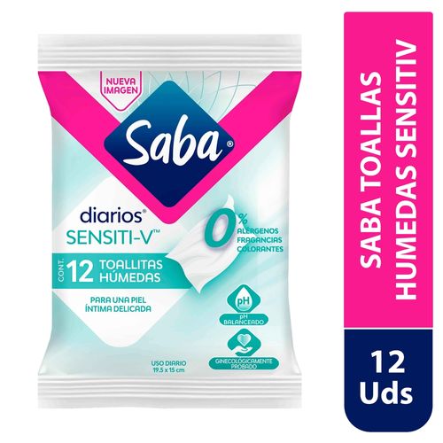 Toallas Humedas Saba Sensitiv 12U