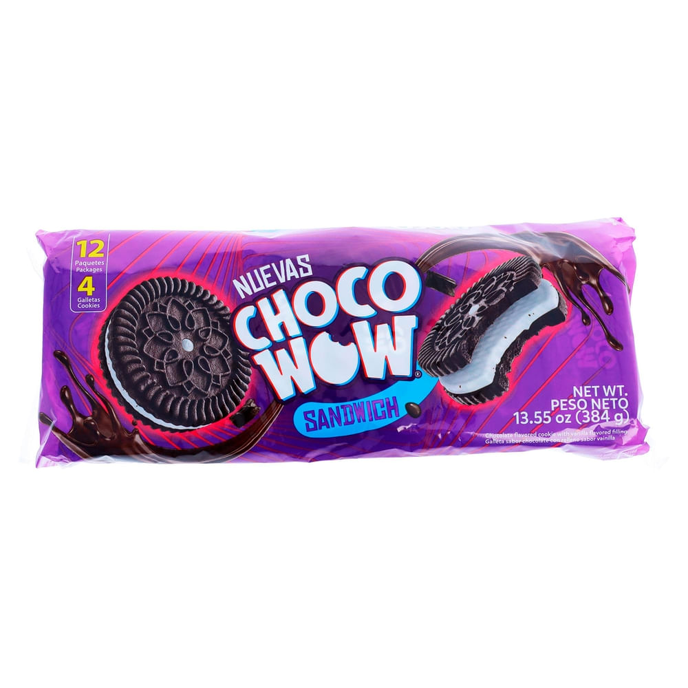 Comprar Galleta Chocowow Rellena Sandwich 12 Unidades - 384gr | Walmart ...