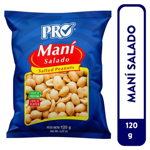 Maní Pro con sal doy pack -120 g