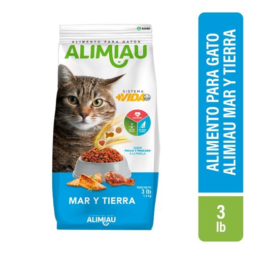 Alimento Alimiau Para Gatos Mar Y Tierra  - 3000 g