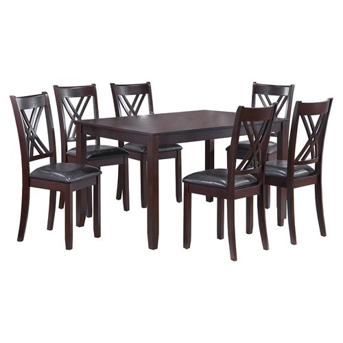 Juego comedor Home Trends color café oscuro -7 pzas