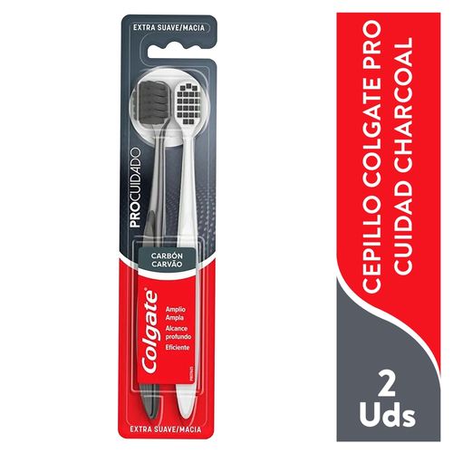 Colgate Cepillo Pro Cuidado Charcoal 2p
