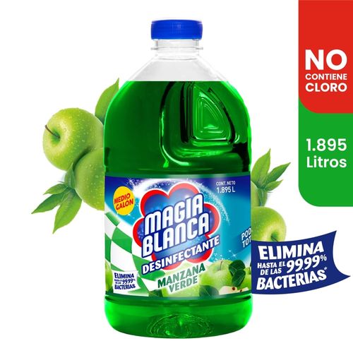 Desinfectante Magia Blanca Manzana Verde - 1/2 Galón