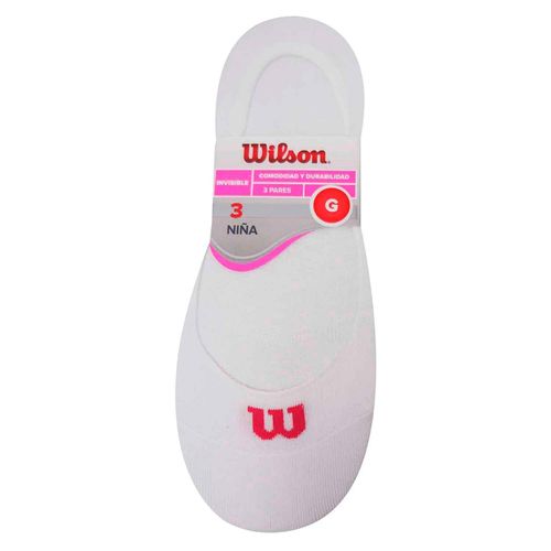 3 Pack Tin Wilson Niña Blanco Med Sin Felpa B7005