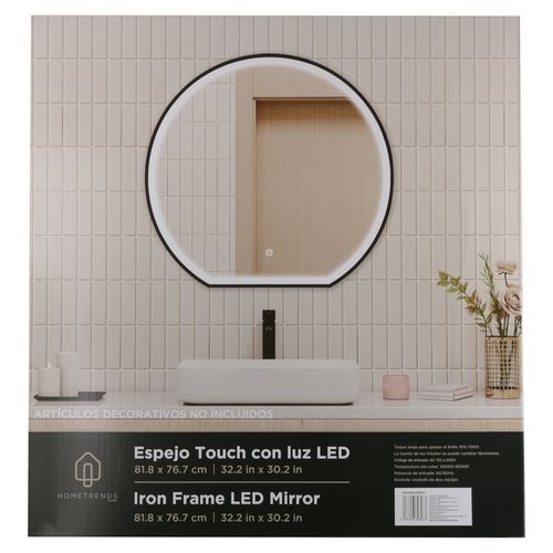 Ht Espejo Led Touch 81x76m Negro
