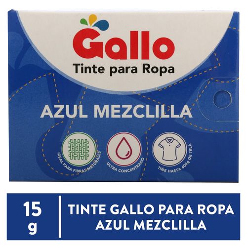 Tinte En Polvo Gallo Para Ropa Color Mezclilla -15 g