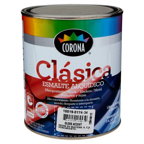 Pintura Clasica de Aceite Corona Entinta Cuarto galon