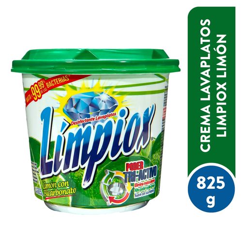 Crema Lavaplatos Limpiox Limón - 825 g