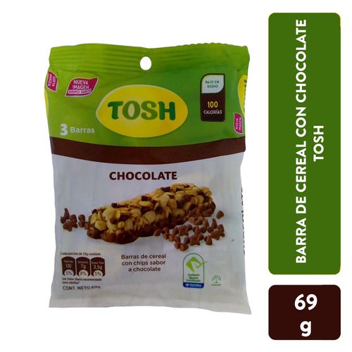Barras Tosh De Chocolate 3 pack - 69 g