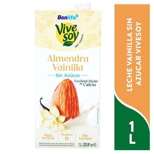 Leche Almendra Vainilla Sin Azucar 1lt
