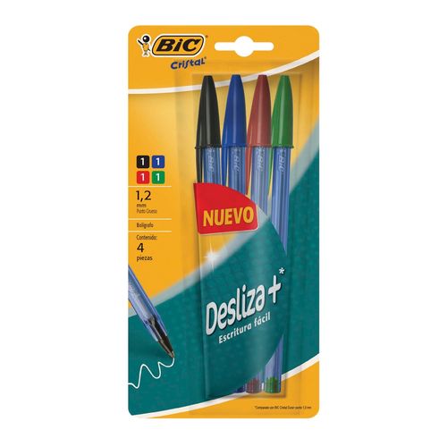 Boligrafo Bic Desliza Ms Ng Rj Az Bl 4E