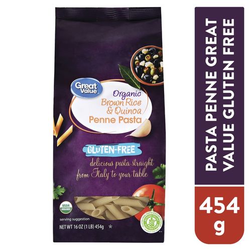 Pasta penne Great Value, libre de gluten - 454 g