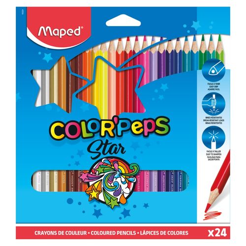 Lapices Maped de Color Triangular - 24 unidades
