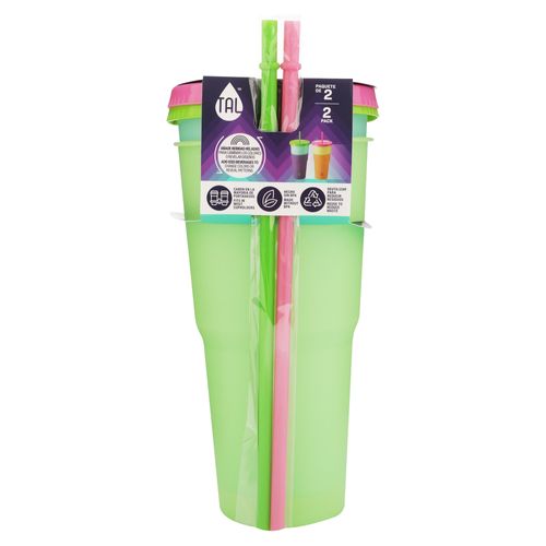 Tal Set De 4 Vasos Con Pajilla 40onz