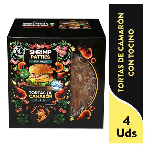 Tortas  Camaron Tocino   Cong 4 Ea