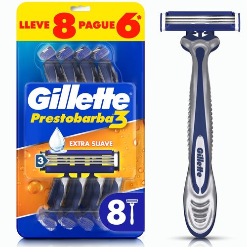 Máquinas De Afeitar Gillette Prestobarba3 Desechables -  8Uds