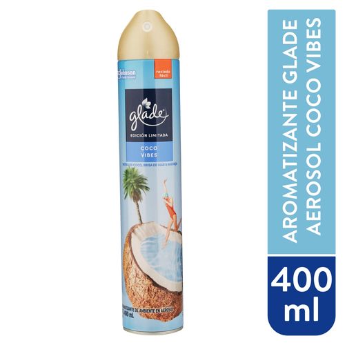 Aromatizante Glade Aerosol Coco Vibes 400 ml