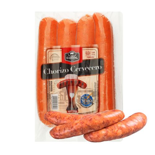 Chorizo El Corral Cervecero 4 Unidades - 417.10 g
