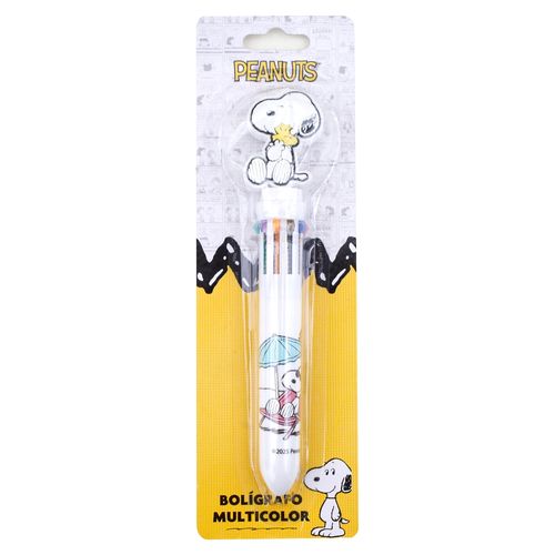 Snoopy Boligrafo 3d Retractil 10 Colores