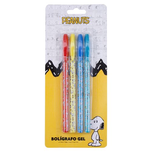 Snoopy 4 Boligrafos Con Disenos