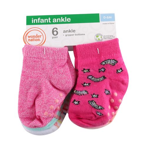 Ropa Interior Para Bebé Wonder Nation 6pk Calceta Wonder Nation Beba T0 6m
