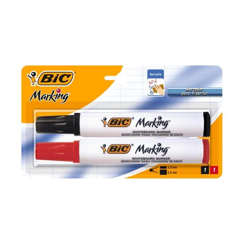 Marc Pizarron Bic Negro Y Rojo Bl 2Ea
