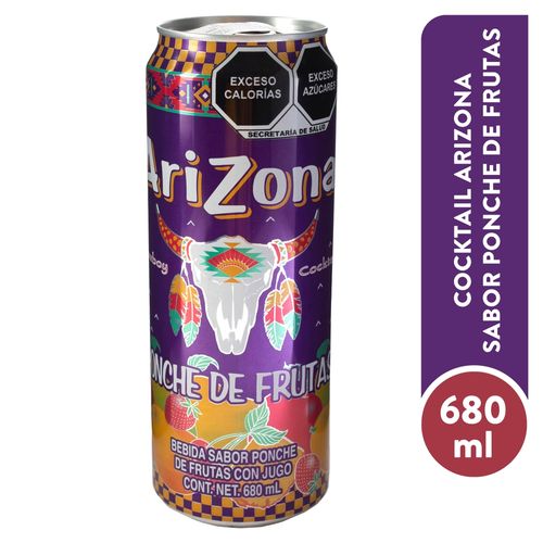 Te Frio Arizona Sabor A De Ponche Frutas Lata-680ml