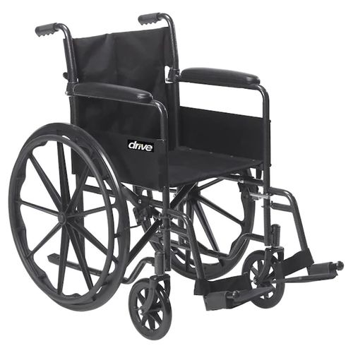 Silla de ruedas Drive Medical silver con reposapies