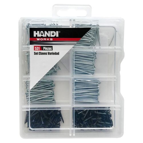 Set Clavos Handi Works Variedad- 531 Piezas