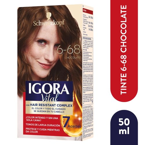 Kit Tinte Igora Vital 6 68 Chocolate- 50ml