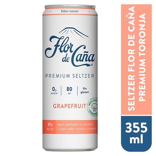 Flor Caña Premiun Seltzer Grapefruit 355ml