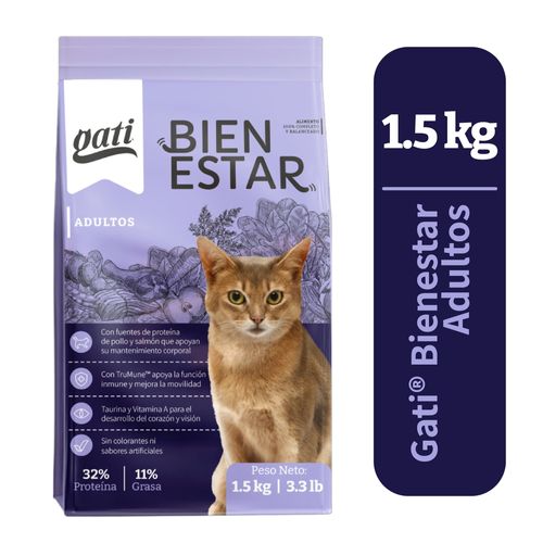 Alimento Gati Adulto Bienestar 1500 Gr