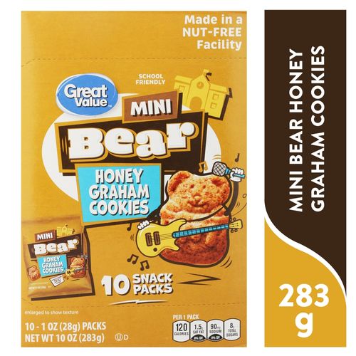 Snack Great Value Hon Ey Mini Bear 10 Pack - 283 g