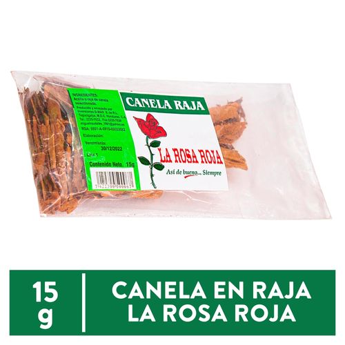Canela En Raja  La Rosa Roja Paquete - 15 g