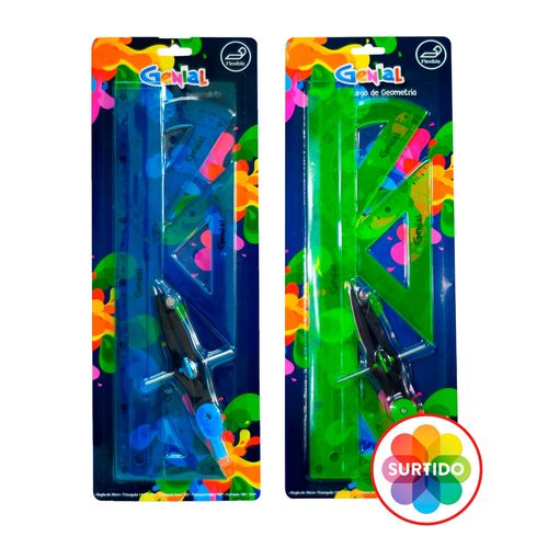 Juego Geom 30Cm 5Pzs Flexible Genial