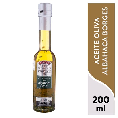 Aceite Borges De Oliva A La Albahaca Fresca- 200ml