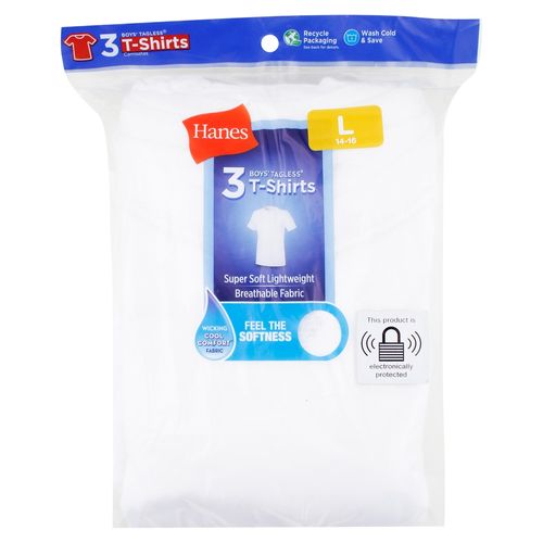 Ropa Interior y Pijamas De Niños Hanes P3 Playera Nino c Redond Hanes Blanco l