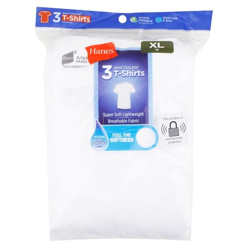 Ropa Interior y Pijamas De Niños Hanes P3 Playera Nino c Redond Hanes Blanco Xl