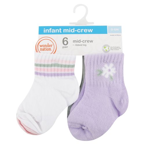 Ropa Interior Para Bebé Wonder Nation 6pk Calceta Wonder Nation Beba T0 6m