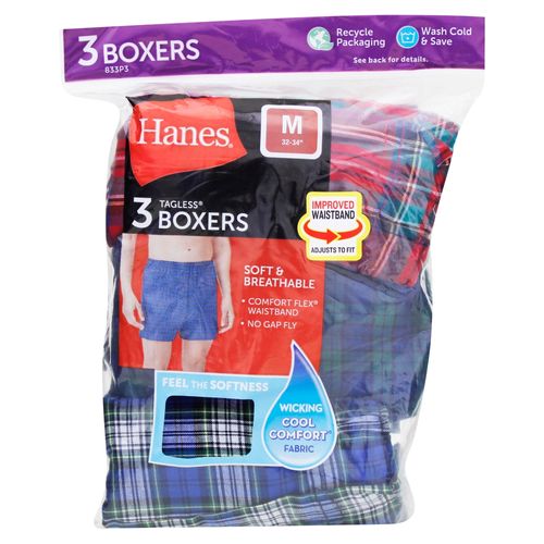 Ropa Interior Para Hombre Hanes P3 Boxer Hanes Cab Surtido s 355