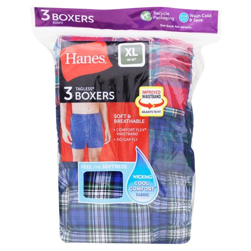 Ropa Interior Para Hombre Hanes P3 Boxer Hanes Cab Surtido s 359