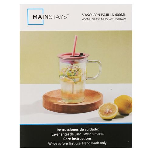 Ms Vaso Con Pajilla 400ml