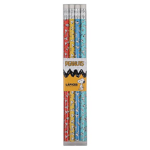 Snoopy 8 Lapices De Grafito Con Disenos