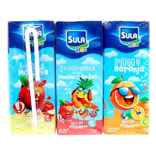 Jugo Sula Kids Surtido 200ml 6pk