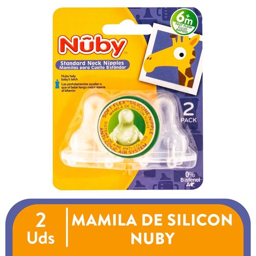 Mamila de Silicon Nuby Flujo Rapido