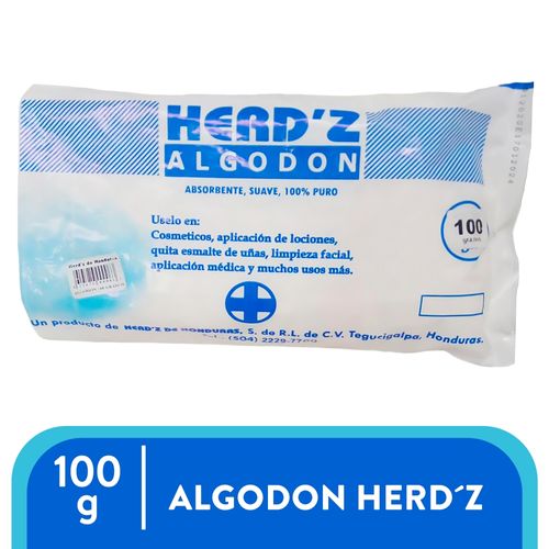Algodón Herd'z Absorbente Y Suave - 100 g
